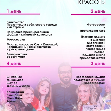 Сочи 22-25 августа &laquo;Beauty of the globe&raquo; Красавица & Красавец Земного Шара 